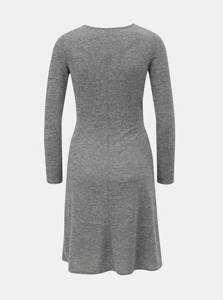 Sivé svetrové melírované šaty so zaväzovaním Dorothy Perkins