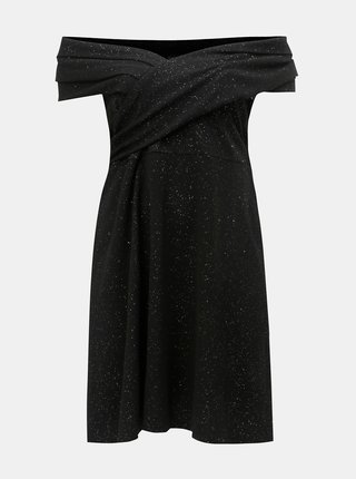 Čierne trblietavé šaty Dorothy Perkins Curve