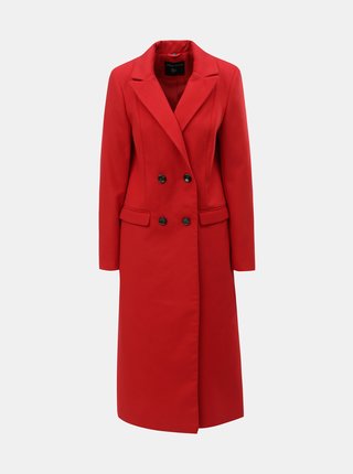 Červený dlhý kabát Dorothy Perkins