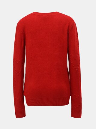 Červený sveter s plastickým vzorom Dorothy Perkins Tall
