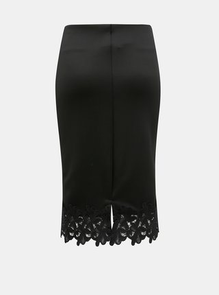 Čierna puzdrová sukňa s čipkovaným lemom Dorothy Perkins