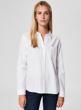 Biela voľná košeľa Selected Femme