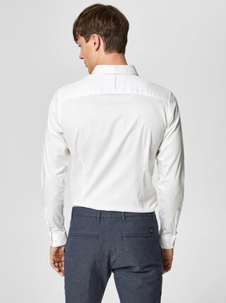 Bílá formální slim fit košile Selected Homme Done