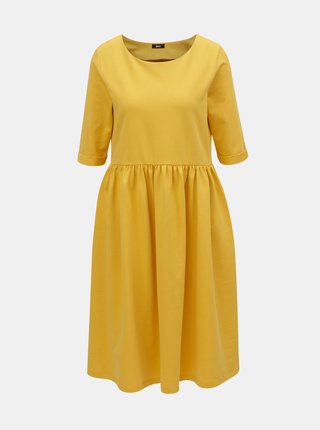 Žlté voľné šaty s vreckami ZOOT