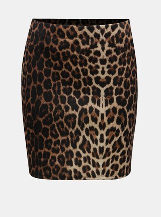 Čierno–hnedá sukňa s leopardím vzorom TALLY WEiJL