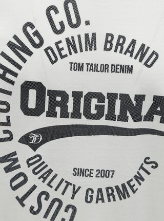 Bílé pánské tričko s potiskem Tom Tailor Denim
