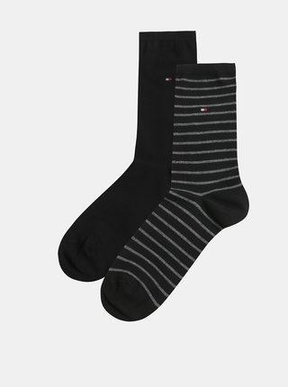 Sada dvou párů dámských ponožek v černé barvě Tommy Hilfiger