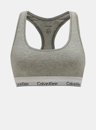 Šedá žíhaná podprsenka Calvin Klein Underwear