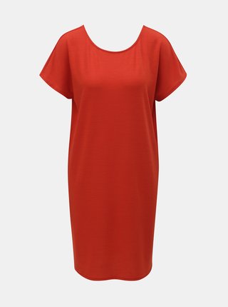 Červené basic šaty s krátkym rukávom Jacqueline de Yong Camilla