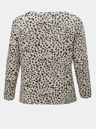 Béžový voľný sveter s gepardím vzorom Dorothy Perkins Curve