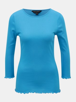 Modré tričko s ozdobným lemom Dorothy Perkins