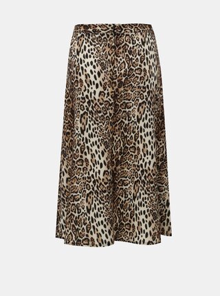 Béžovo–hnedá sukňa s leopardím vzorom Dorothy Perkins