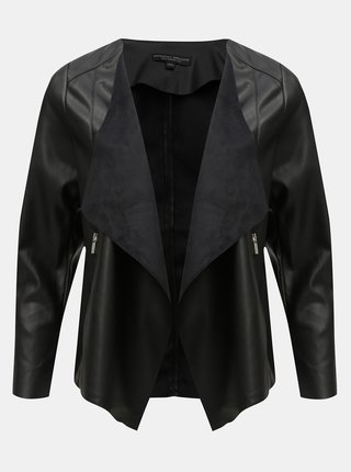 Čierna koženková bunda Dorothy Perkins Curve