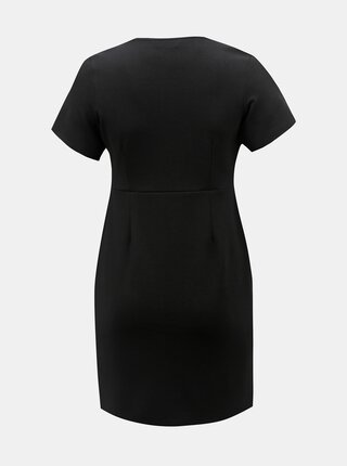 Čierne puzdrové šaty s gombíkmi Dorothy Perkins Curve