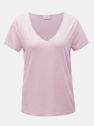Ružové basic tričko VILA Noel