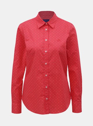Červená dámska bodkovaná košeľa GANT