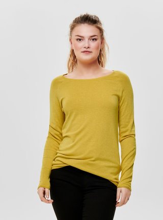 Žltý tenký basic sveter ONLY Mila