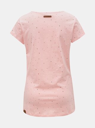 Ružové dámske tričko s potlačou Ragwear Mint Luck