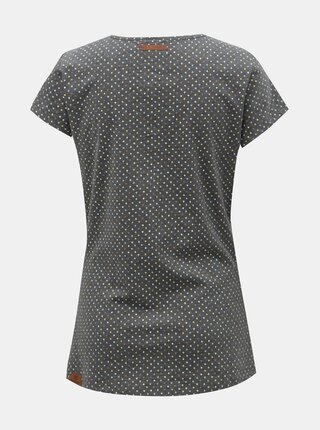 Tmavosivé dámske bodkované tričko Ragwear Mint Dots
