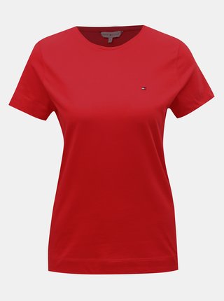 Červené dámské basic tričko Tommy Hilfiger Tessa