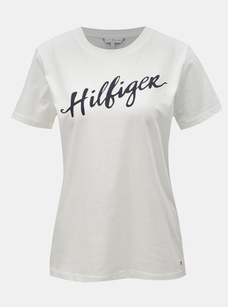 Bílé dámské tričko s potiskem Tommy Hilfiger Viola
