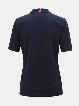 Tmavě modré dámské basic polo tričko Tommy Hilfiger Essential