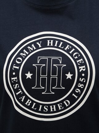 Tmavě modré tričko s potiskem Tommy Hilfiger Viola