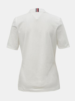 Bílé dámské basic polo tričko Tommy Hilfiger Essential
