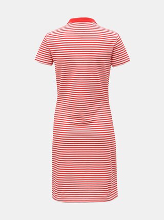 Bílo-červené pruhované slim fit šaty Tommy Hilfiger New Chiara