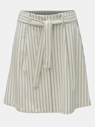 Krémová pruhovaná sukňa s vreckami VILA Pintri