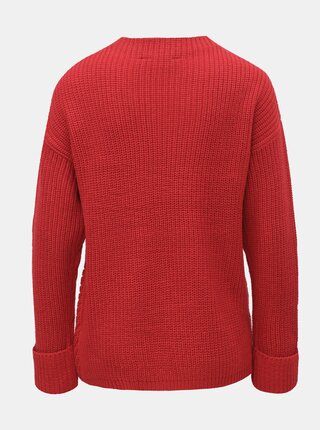 Červený sveter so stojačikom Dorothy Perkins Petite