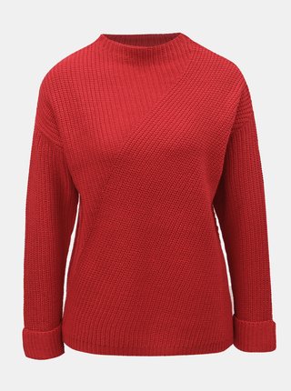 Červený sveter so stojačikom Dorothy Perkins Petite