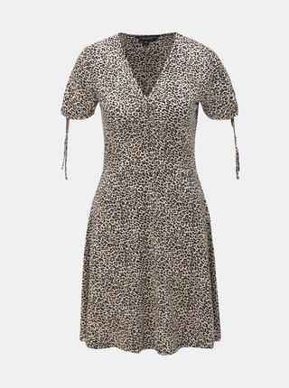 Svetlohnedé šaty s leopardím vzorom Dorothy Perkins