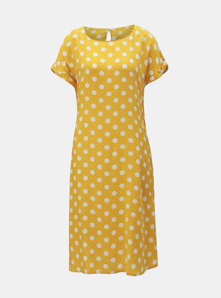 Žlté bodkované šaty Jacqueline de Yong Star