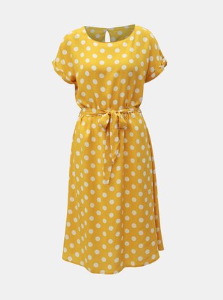 Žlté bodkované šaty Jacqueline de Yong Star