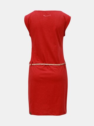 Červené šaty s opaskom Ragwear Slavka