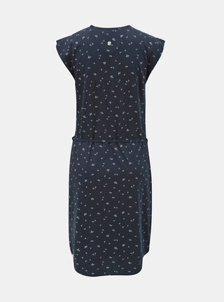 Tmavomodré vzorované šaty s gombíkmi Ragwear Zofka