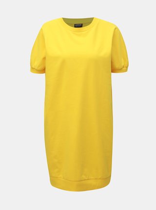 Žlté mikinové basic šaty Noisy May