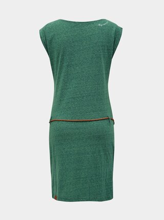 Zelené melírované šaty s opaskom Ragwear Tag