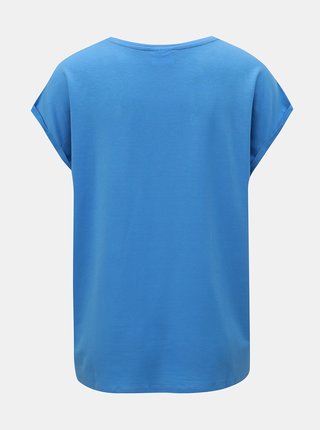Modré basic tričko VERO MODA Ava