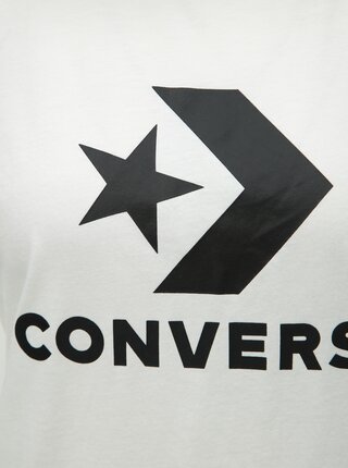 Biele dámske tričko s potlačou Converse