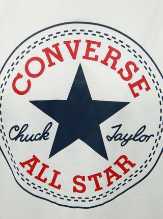Biele pánske tričko s potlačou Converse