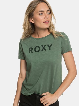 Zelené tričko Roxy Red Sunset
