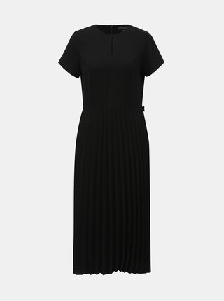 Čierne plisované šaty s prestrihom Dorothy Perkins