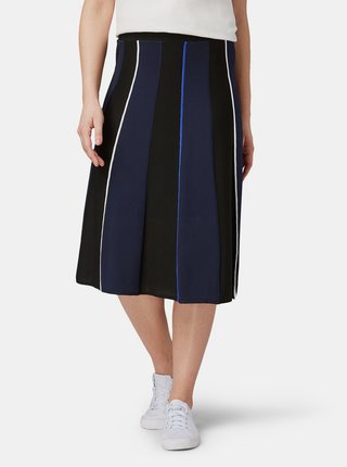 Modro–čierna pruhovaná sukňa Tom Tailor
