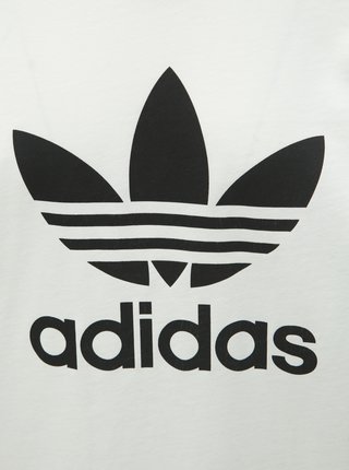 Biele pánske tričko s potlačou adidas Originals Trefoil