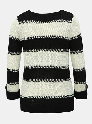 Bielo–čierny pruhovaný sveter M&Co