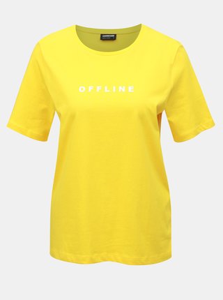 Žlté tričko s potlačou Noisy May Offline