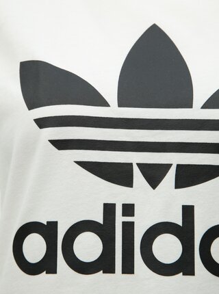 Biele dámske tričko s potlačou adidas Originals Trefioil