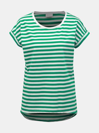 Zeleno–biele pruhované basic tričko VILA Dreamers